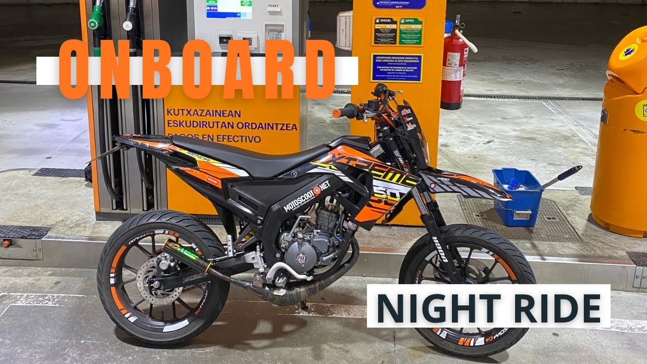ONBOARD Derbi senda xtreme - NIGHT RIDE
