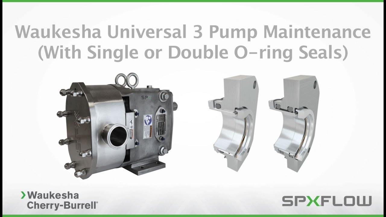 Universal 3 Series Pump Maintenance - Single and Double O-Ring Seals - WCB