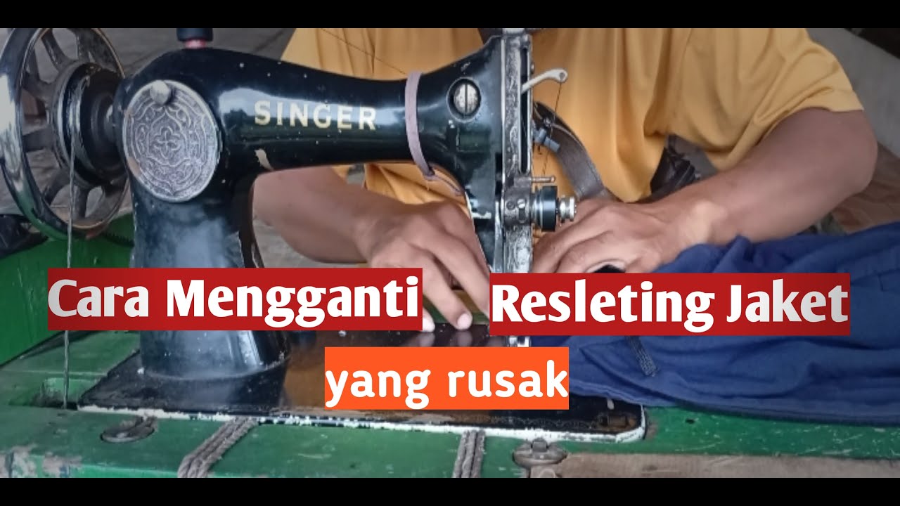 Cara mengganti resleting jaket buat pemula