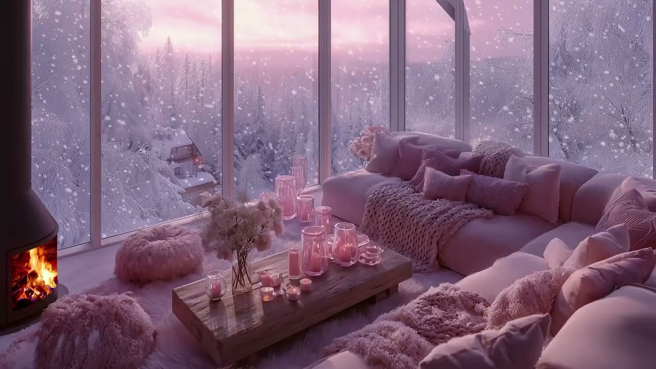 Study Music Piano Fireplace Ambience Crackling Fire Soothing Piano Focus