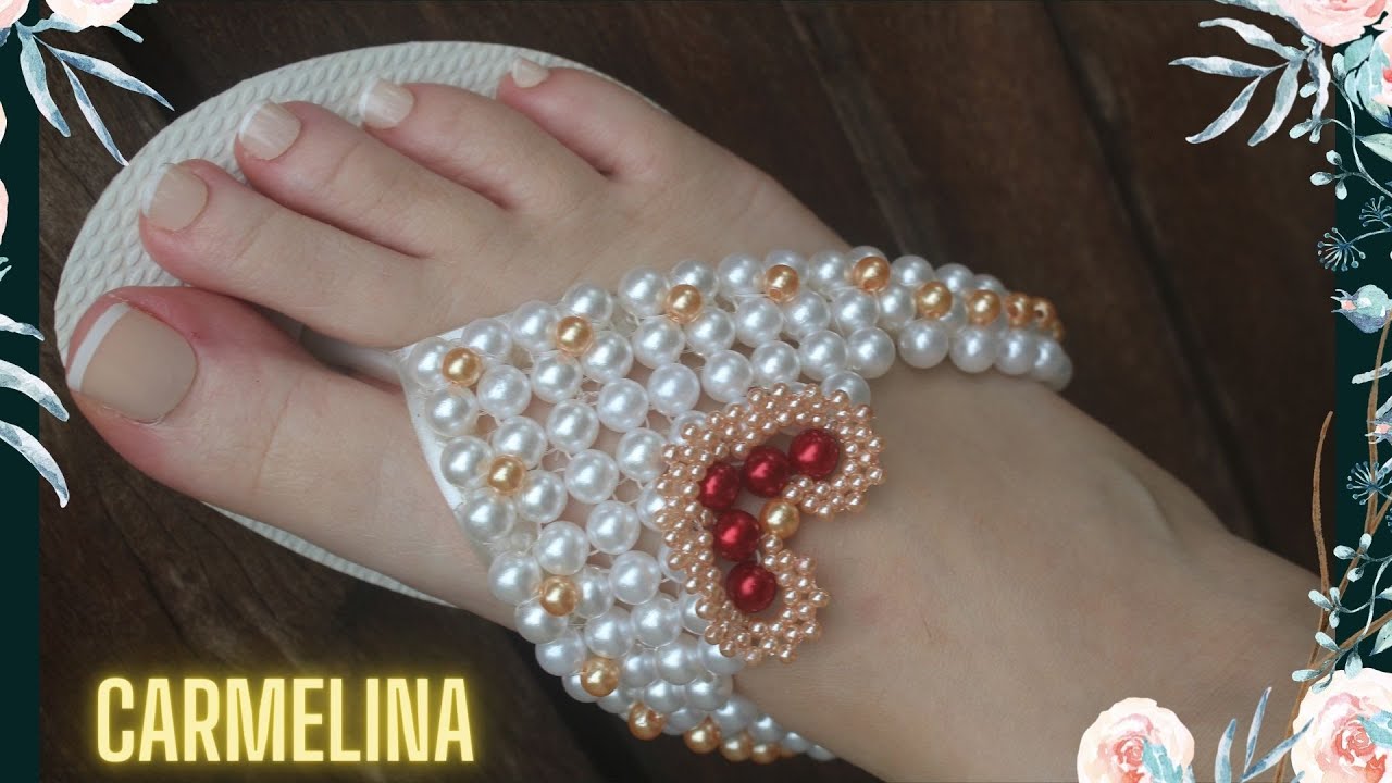 Chinelo decorado: Manta de pérolas (lucro certo💲💲💲)