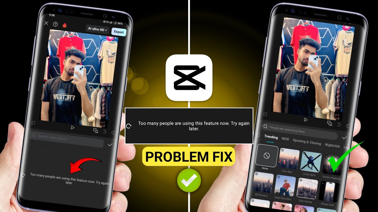 Capcut Too many people are using this feature now try again later | Capcut Video Effect Not Open