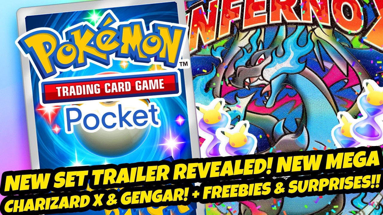 *NEW SET TRAILER REVEALED!* New Mega Charizard X & Gengar + BIG Freebies & Surprises (Pokémon Pocket