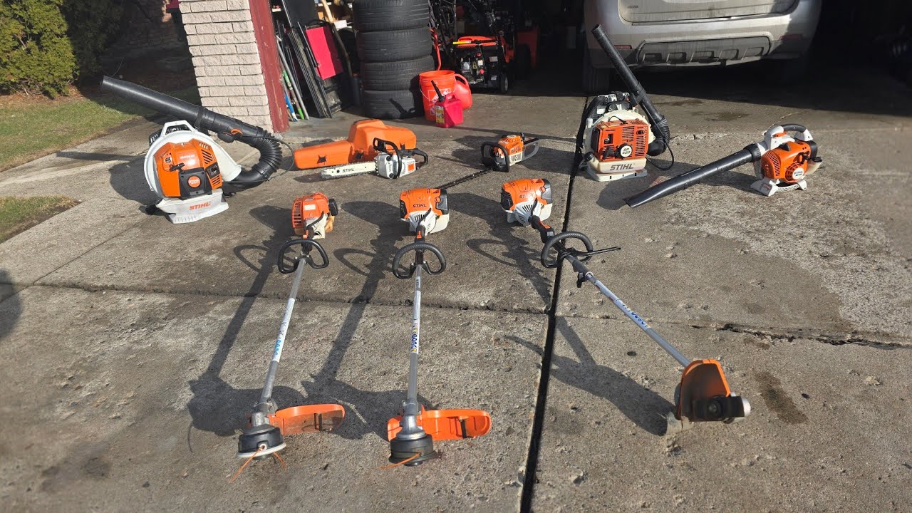 Starting the Stihl Fleet at Ben's Garage! (BR 800, 011 AV, FS 85 & More)