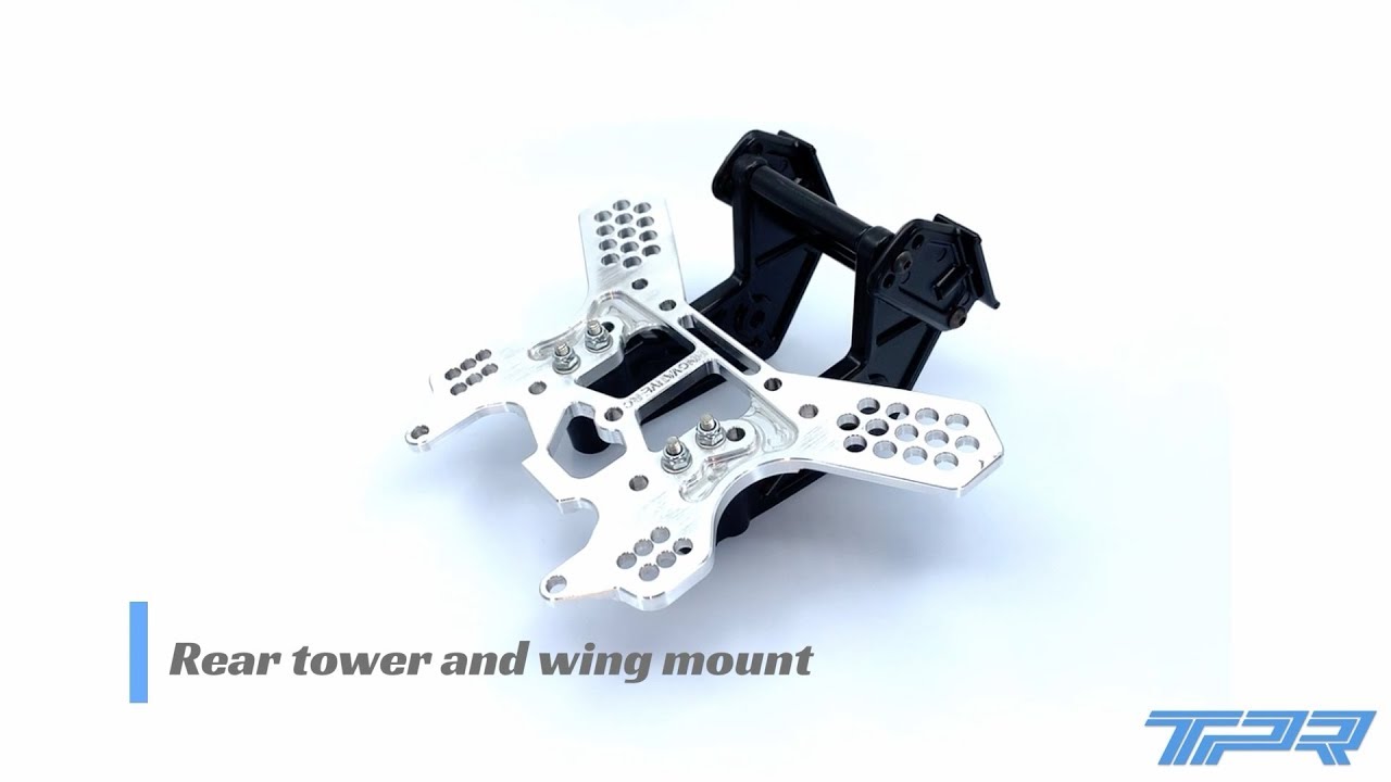 Innovative-RC shock towers and MCD wing and wing mount