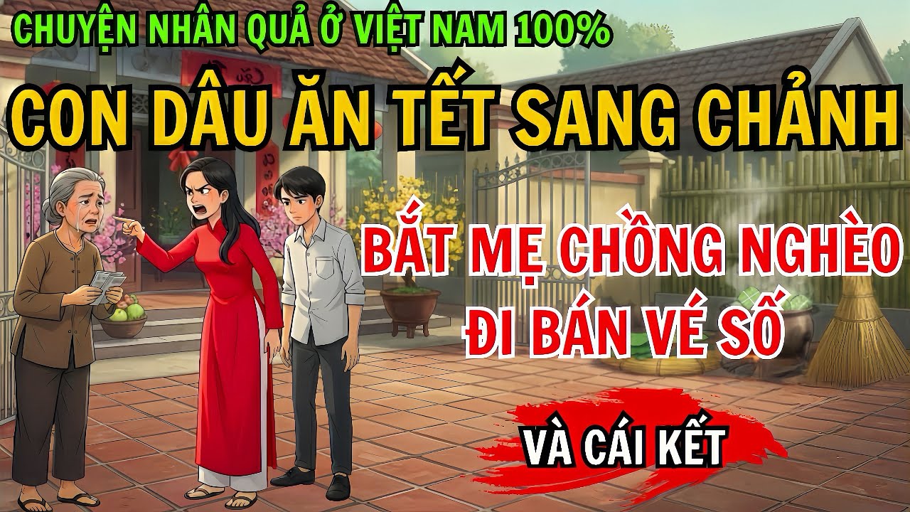 Con Dâu Ăn Tết Sang Chảnh, Bắt Mẹ Chồng Nghèo Đi Bán Vé Số – Và Cái Kết | Chuyện Nhân Quả 100%