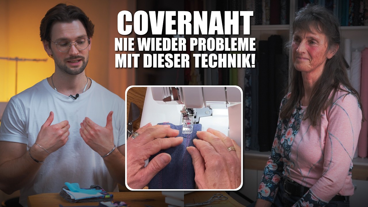Nähtechnik-Tutorial: Die Covernaht bei T-Shirts - richtig anfangen und beenden