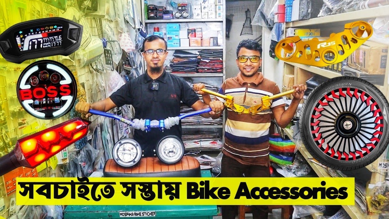 New Motorcycle accessories price in Bangladesh 2023 😱  bike accessories price in bd/stciker/modified