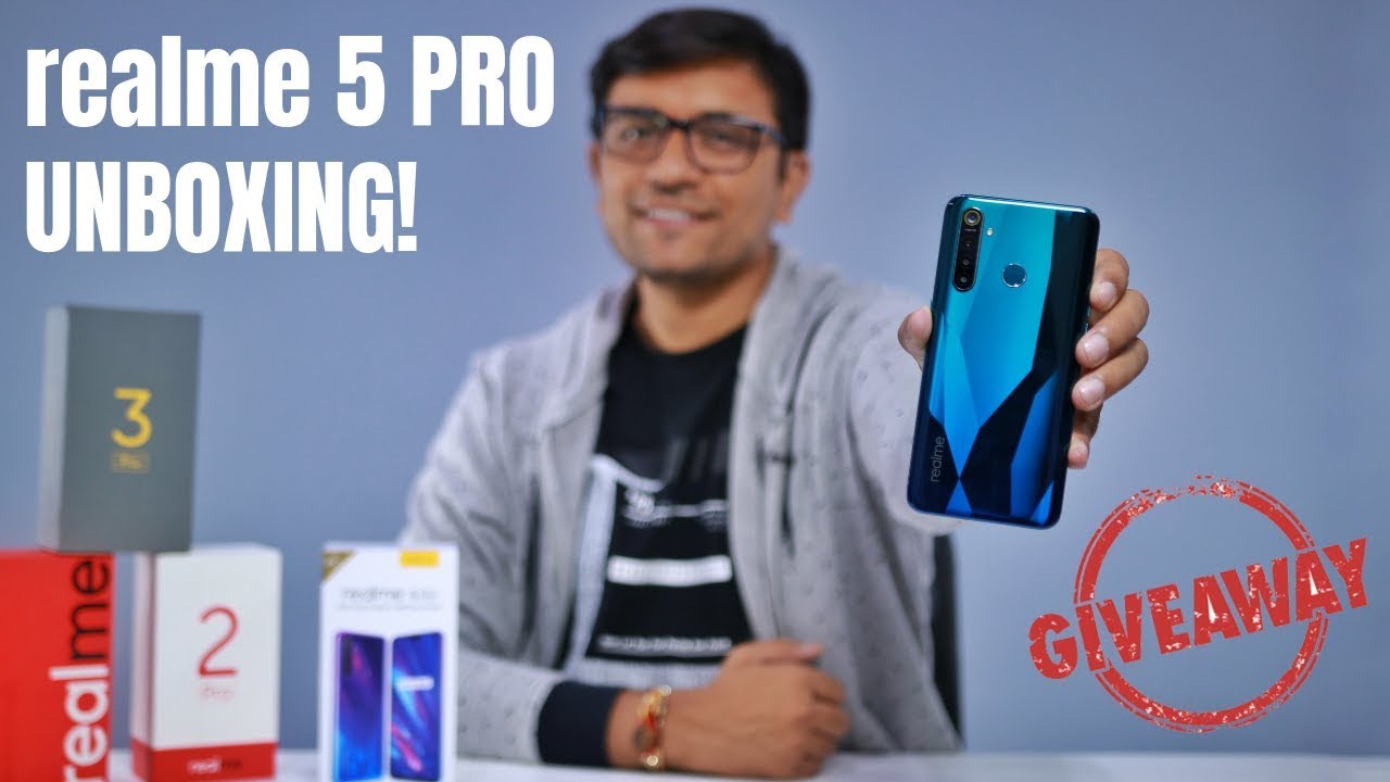 Realme 5 Pro Unboxing - Top Features - Giveaway - Rs 13,999! 🔥🔥🔥