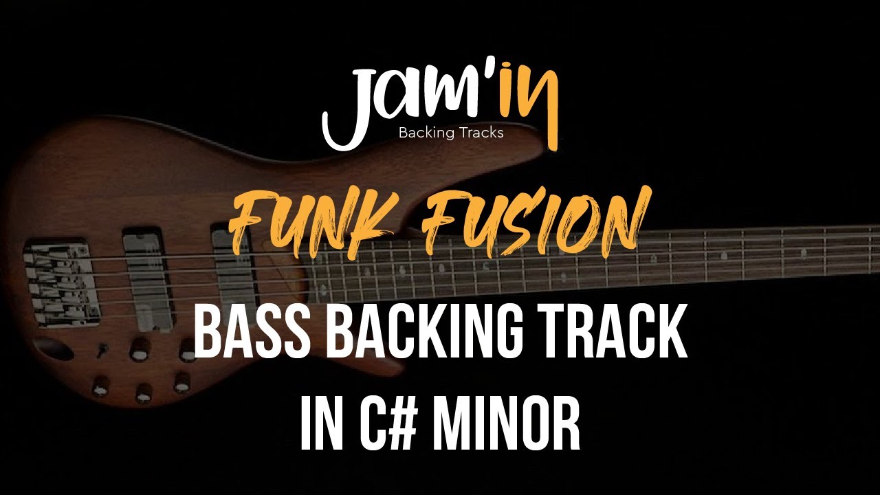Funk Fusion Bass Backing Track in C# Minor