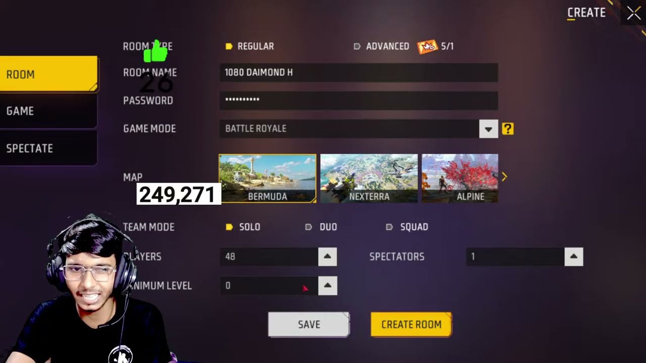 FREE FIRE LIVE CUSTOM ROOM GIVEAWAY | FF LIVE TEAM CODE GIVEAWAY | FF LIVE GIVEAWAY DJ ALOK FF LIVE1