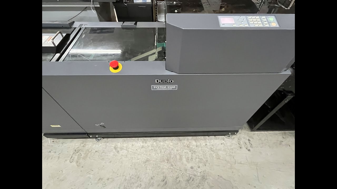 DUPLO DBM 3500 BOOKLET MAKER TWIN TOWER TEST RUN DEMO