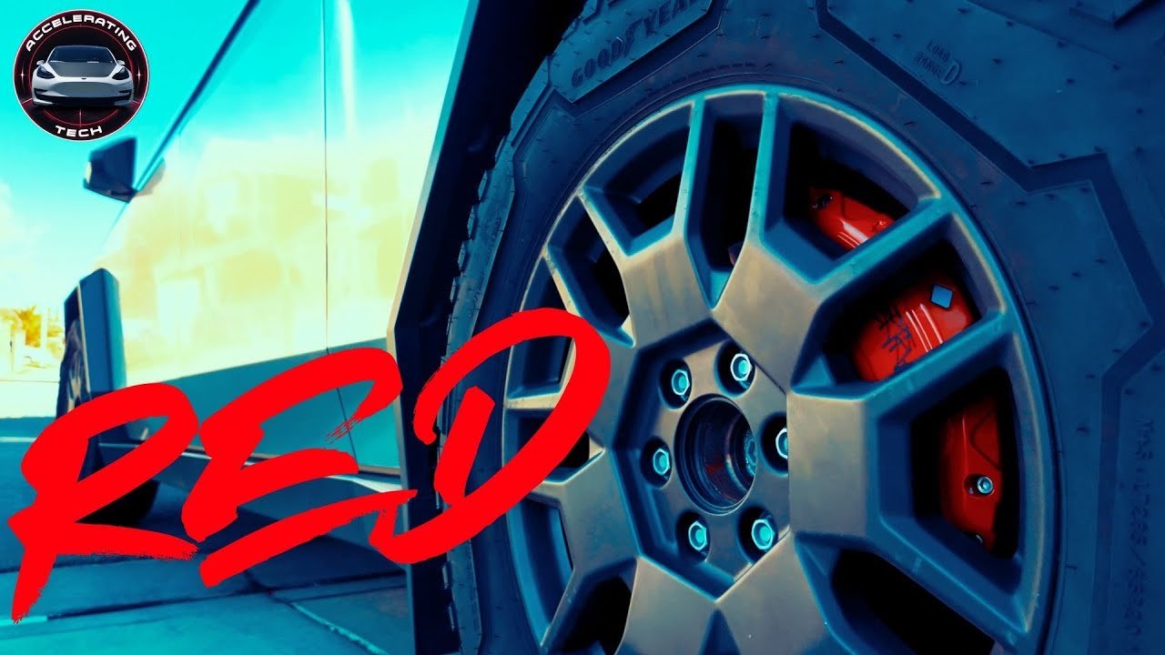 Cybertruck Red Brake Caliper covers (Make your truck unique)