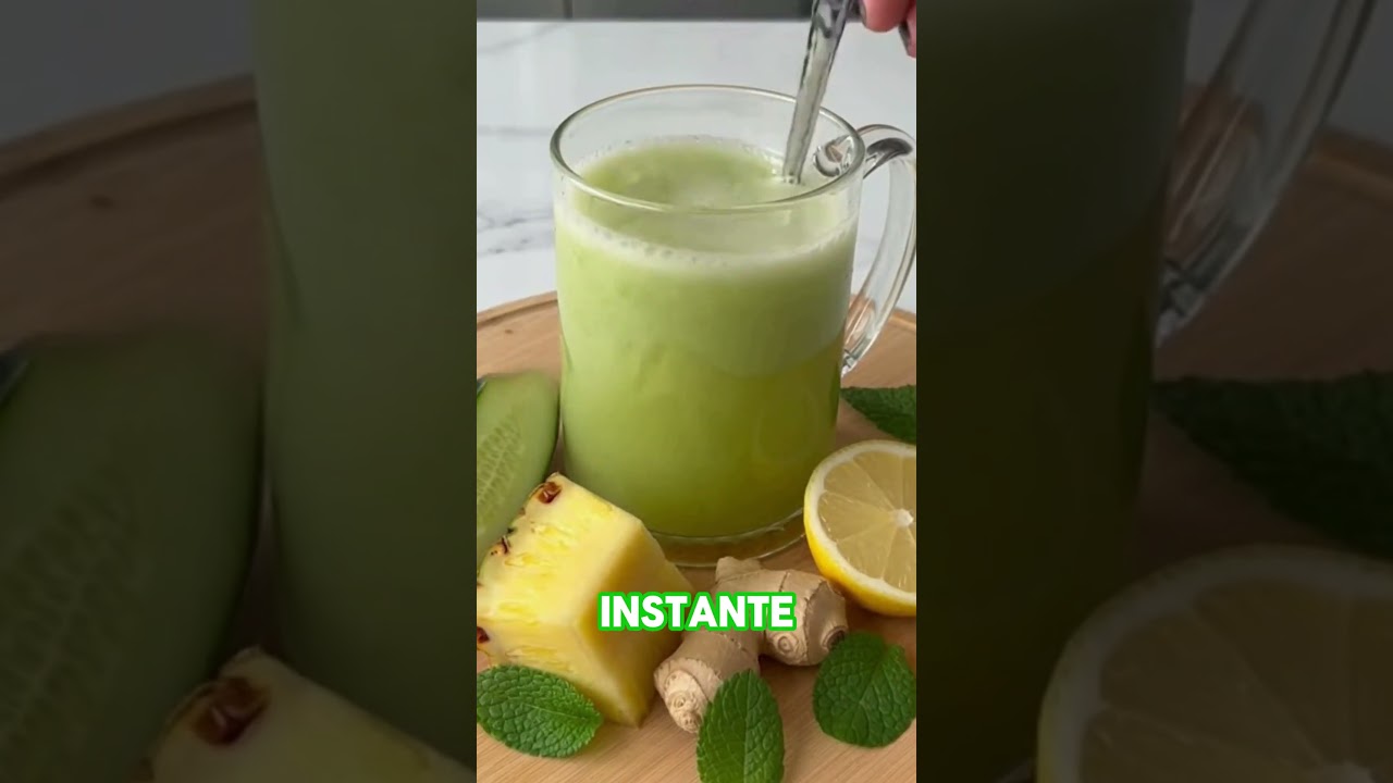 DESINFLAMA el abdomen con este jugo 💚 #jugos #batidos