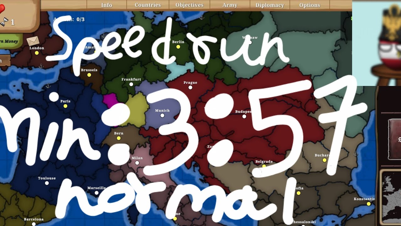 Speed run with AUSTRIAN country ball difficulty: normal 