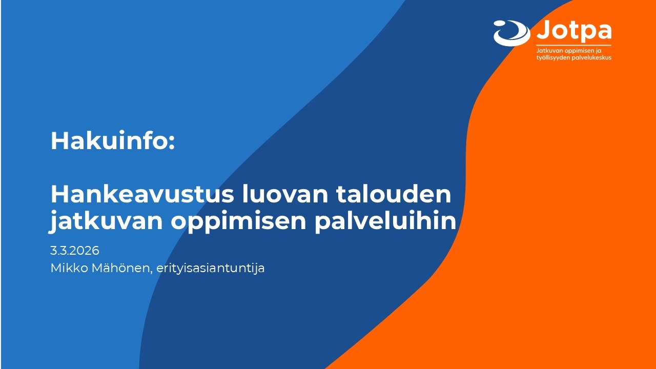 Infotilaisuus 3.3.2026: Hankeavustus luovan talouden jatkuvan oppimisen palveluihin