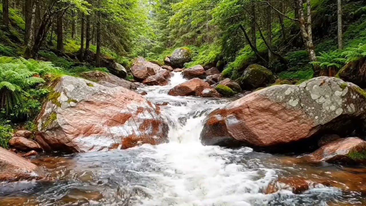 Peaceful River Sounds & Bird Sounds for Deep Sleep | 1 Hours Nature Sounds