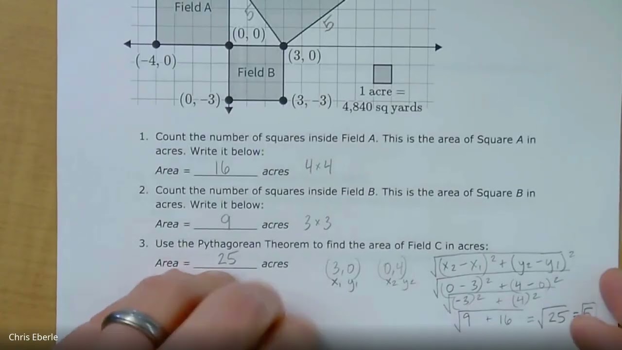 Algebra Readiness A  Pythagorean Theorem Portfolio Part 1