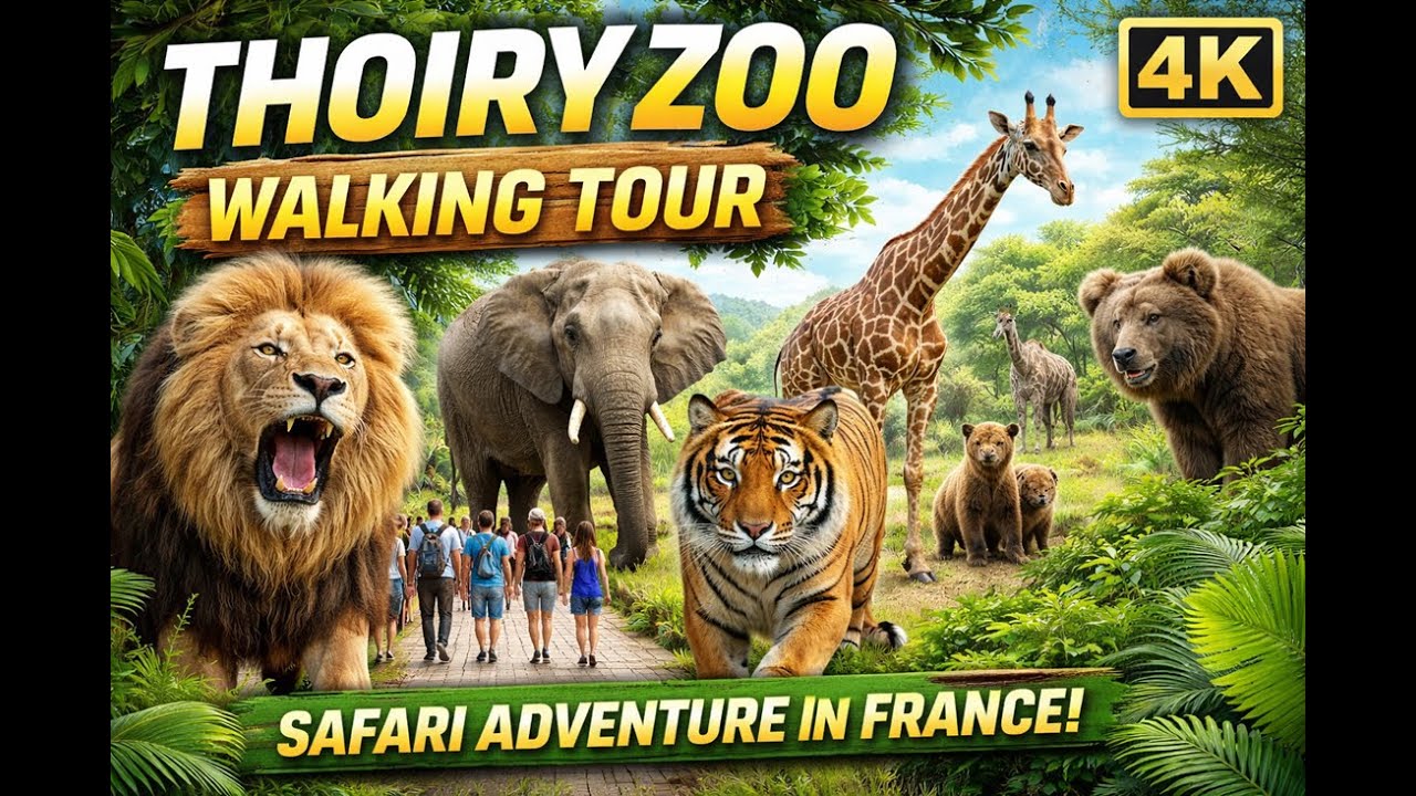 Thoiry Zoo 4K Walking Tour | Lions, Tigers & Exotic Animals