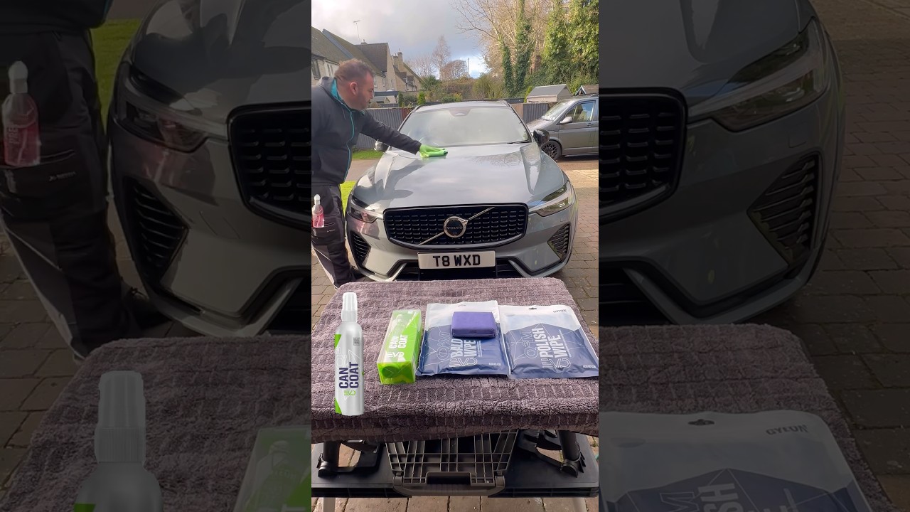 ‼️ Gyeon Ceramic Coating ‼️ Evo Can Coat Volvo #asmr #satisfying #shortsvideo