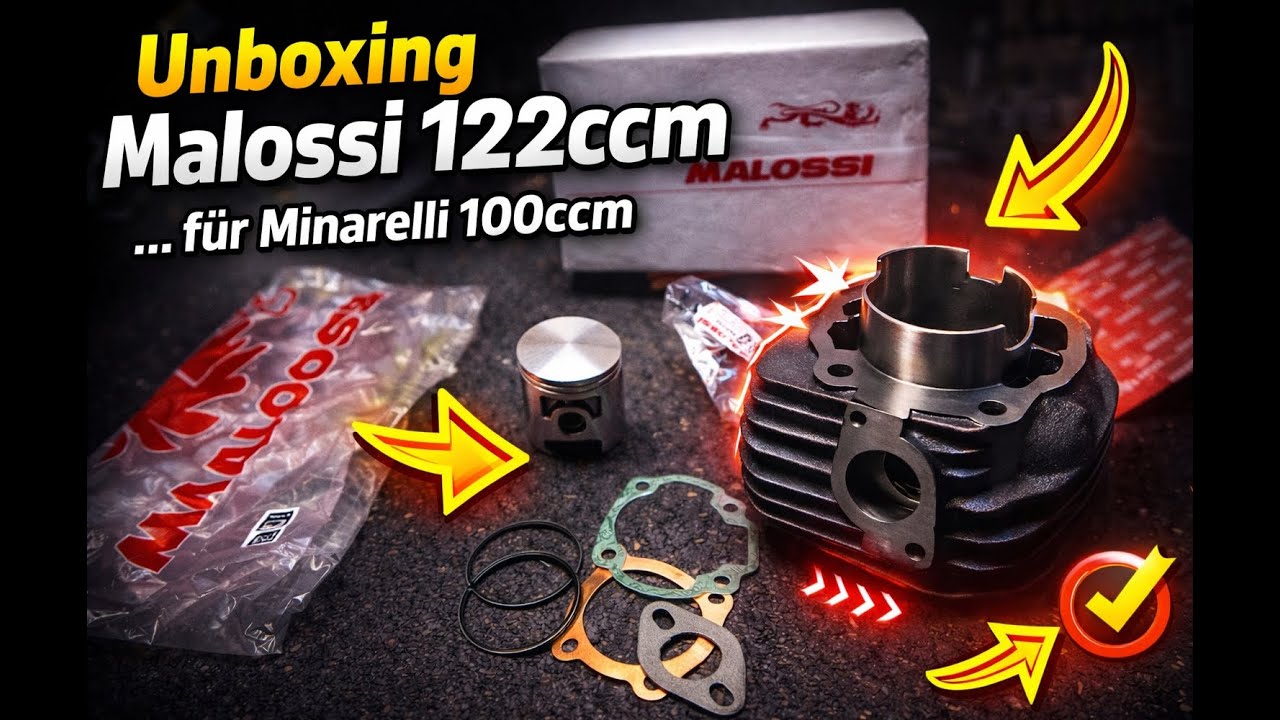 Mehr Power für dein Yamaha Aerox 100 ccm - Unboxing Malossi Sport 124 ccm Zylinderkit 311374