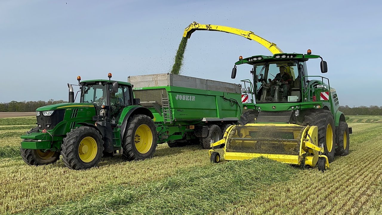 Sen&aacute;že žita 2023 | Nov&yacute; John Deere 8500i a zapadl&eacute; 8r [4K]