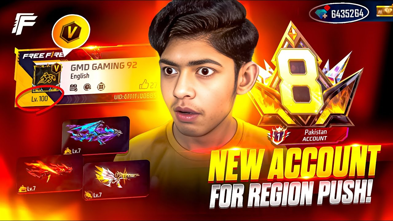 Free Fire New ID Review 🔥 Region Pushing Journey Starts!