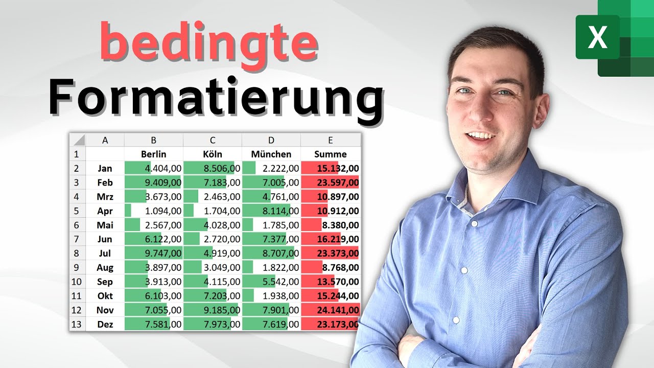 Excel bedingte Formatierung - Zeile einf&auml;rben, mehrere Bedingungen gleichzeitig, mit Formel