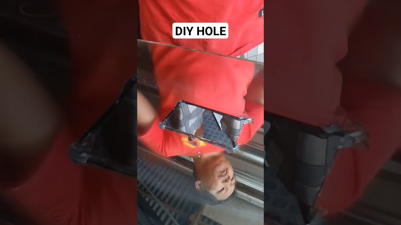 MIRROR HOLE CUTTING #diy #viral #trendingshorts