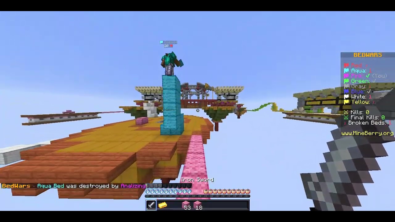 minecraft gameplay (bedwars) #minecraft  #bedwars