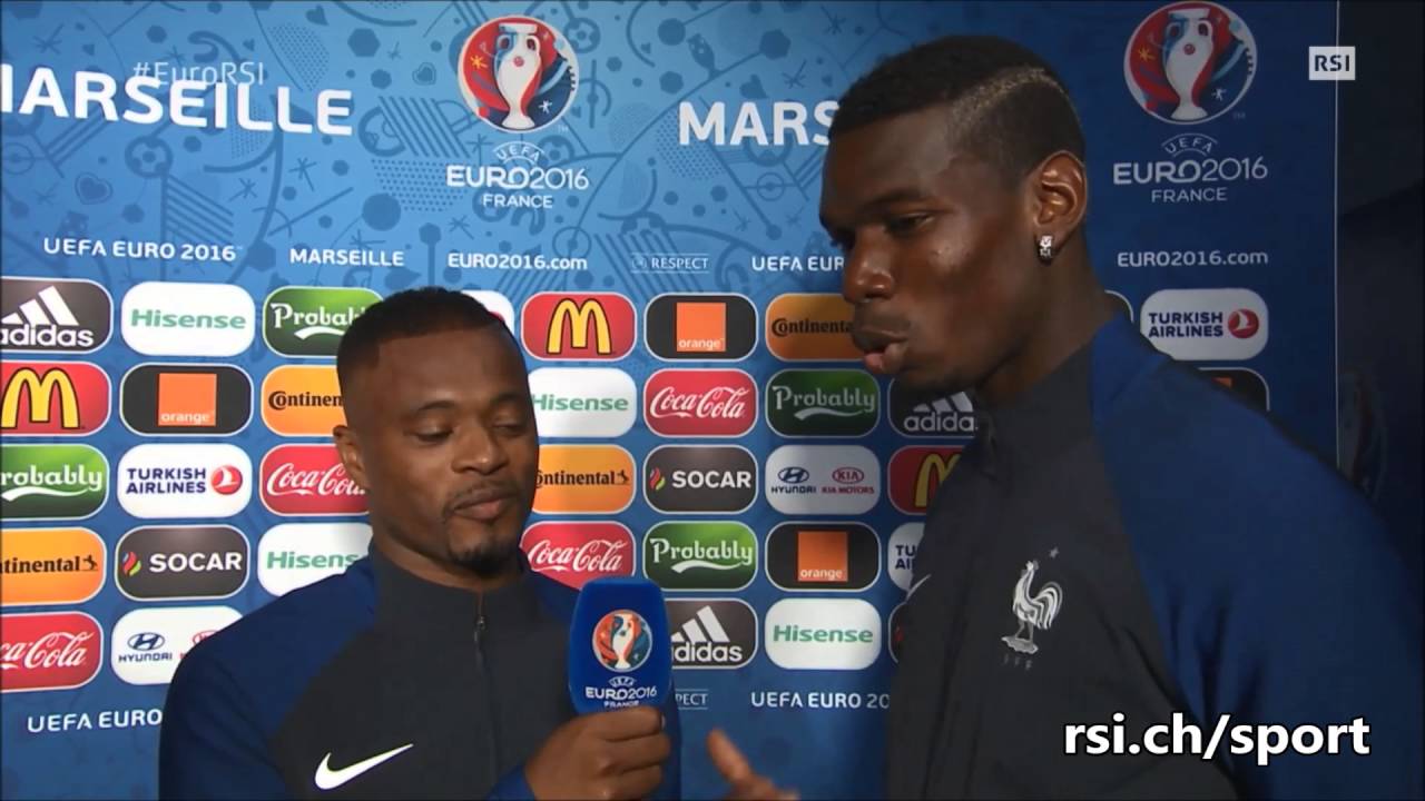 Pogba intervista Evra dopo Germania - Francia