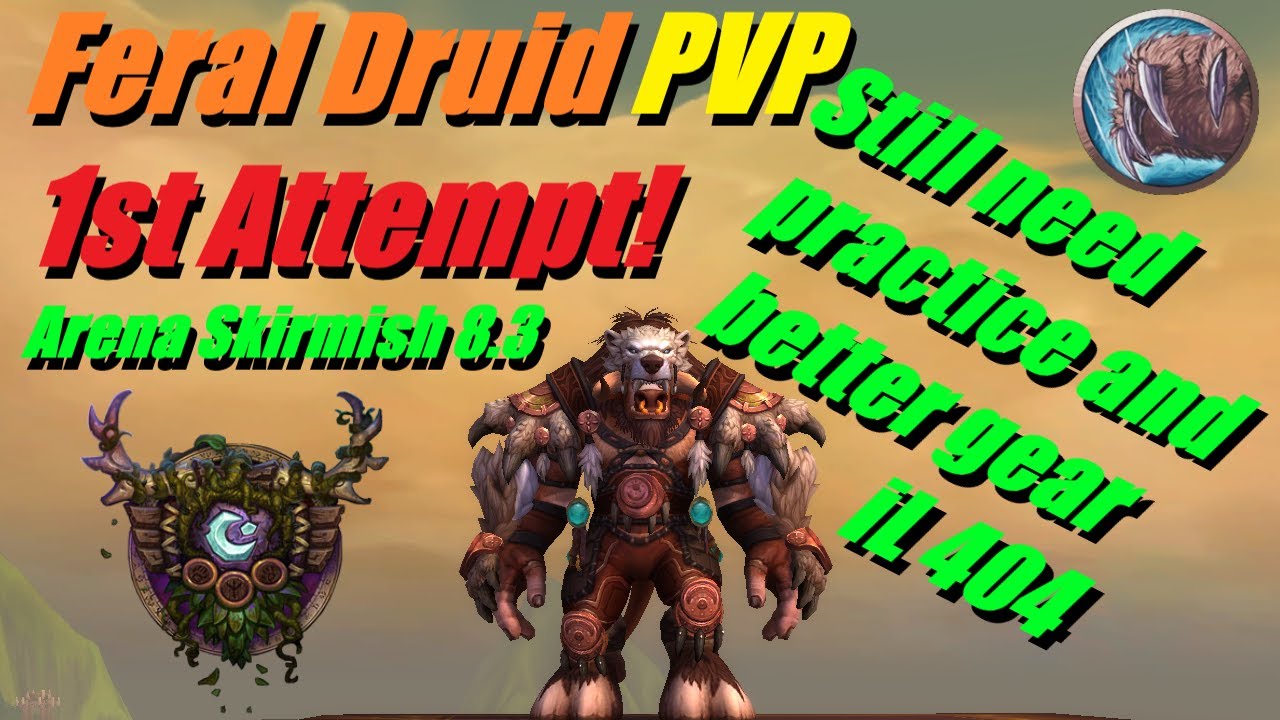 Feral Druid PVP, Arena Skirmish 8.3 World of Warcraft BFA