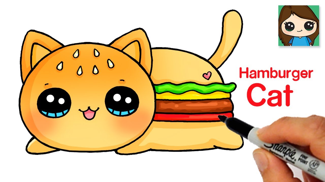 How to Draw a Hamburger Cat 🍔 Aphmau MeeMeows