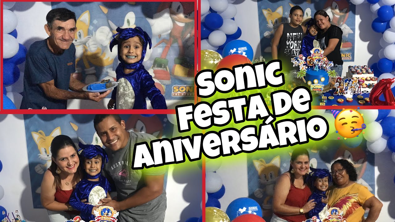 ANIVERSÁRIO COM TEMA SONIC - FICOU TUDO MUITO LINDO - ANIVERSÁRIO DE 4 ANOS