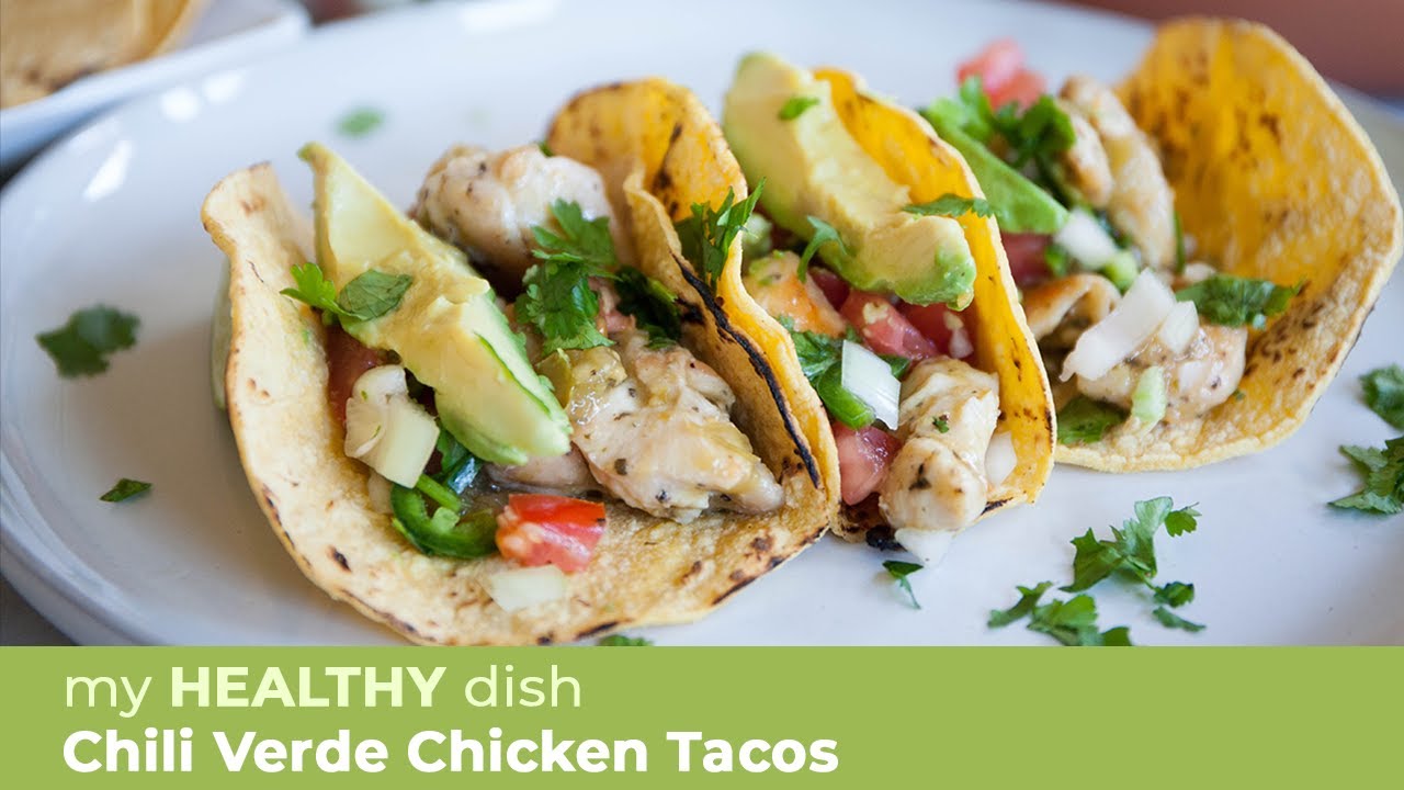 Chili Verde Chicken Tacos