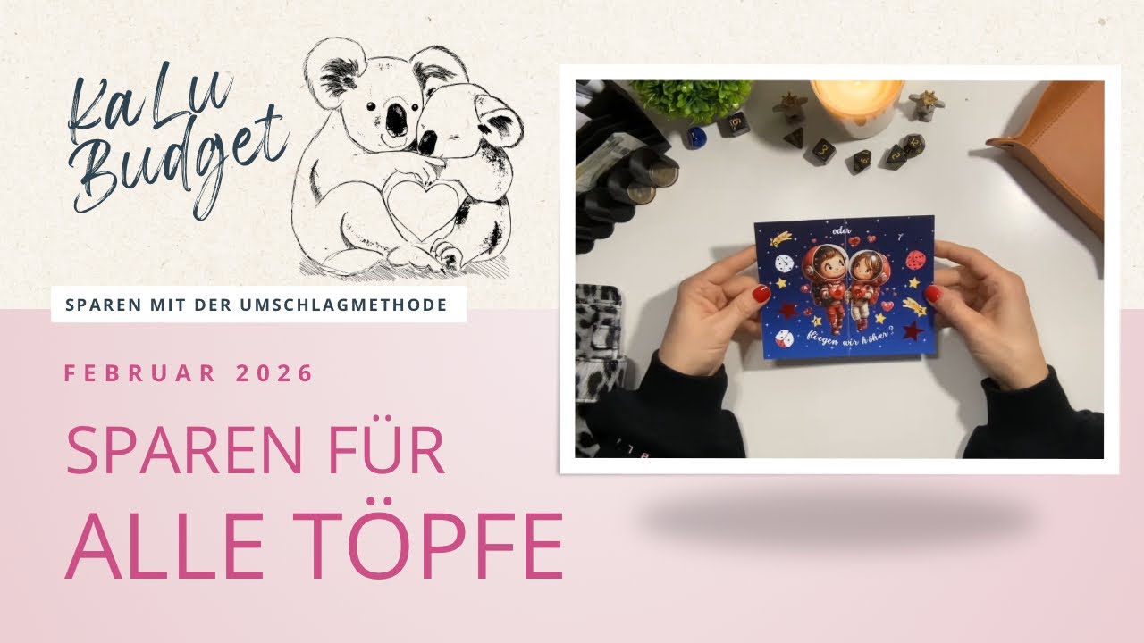 Sparen für alle Töpfe im A7 Binder | 02/2026 | 100 EUR Budget | Der Geschenketopf bekommt Geld😍