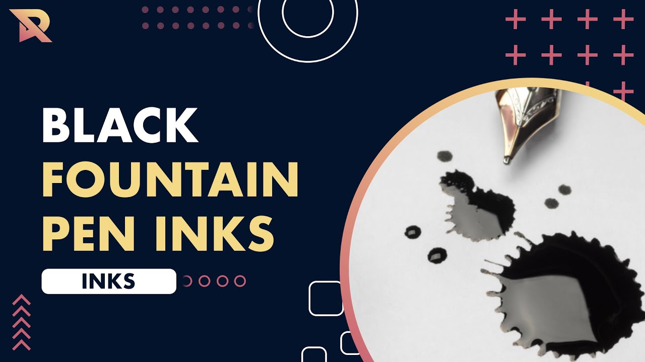 Comparing my Black Fountain Pen Inks