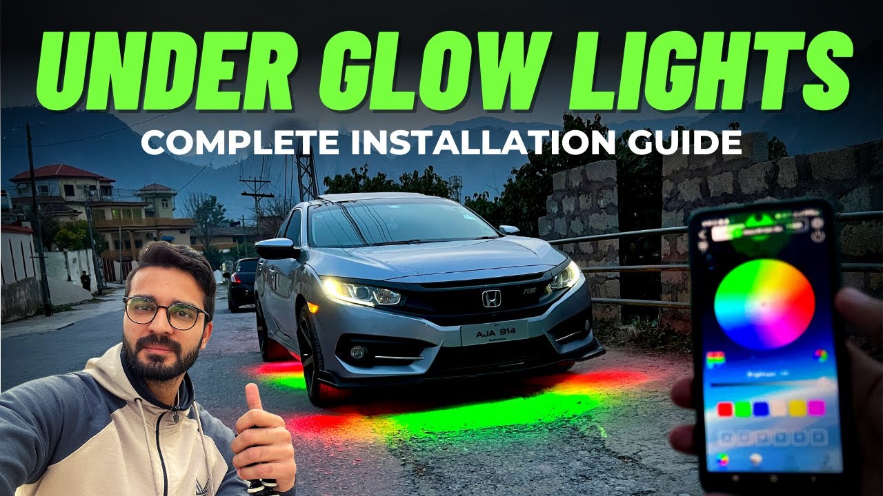 INSTALLING THE UNDERGLOW LIGHTS IN CIVIC-X | UNDER BODY LIGHTS #wahajfromajk  #civic