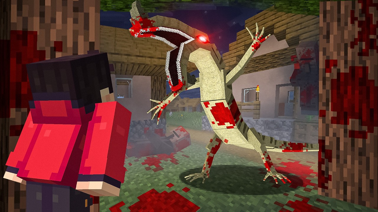 I added the LIZARD MAN into Minecraft.. *SCARY*