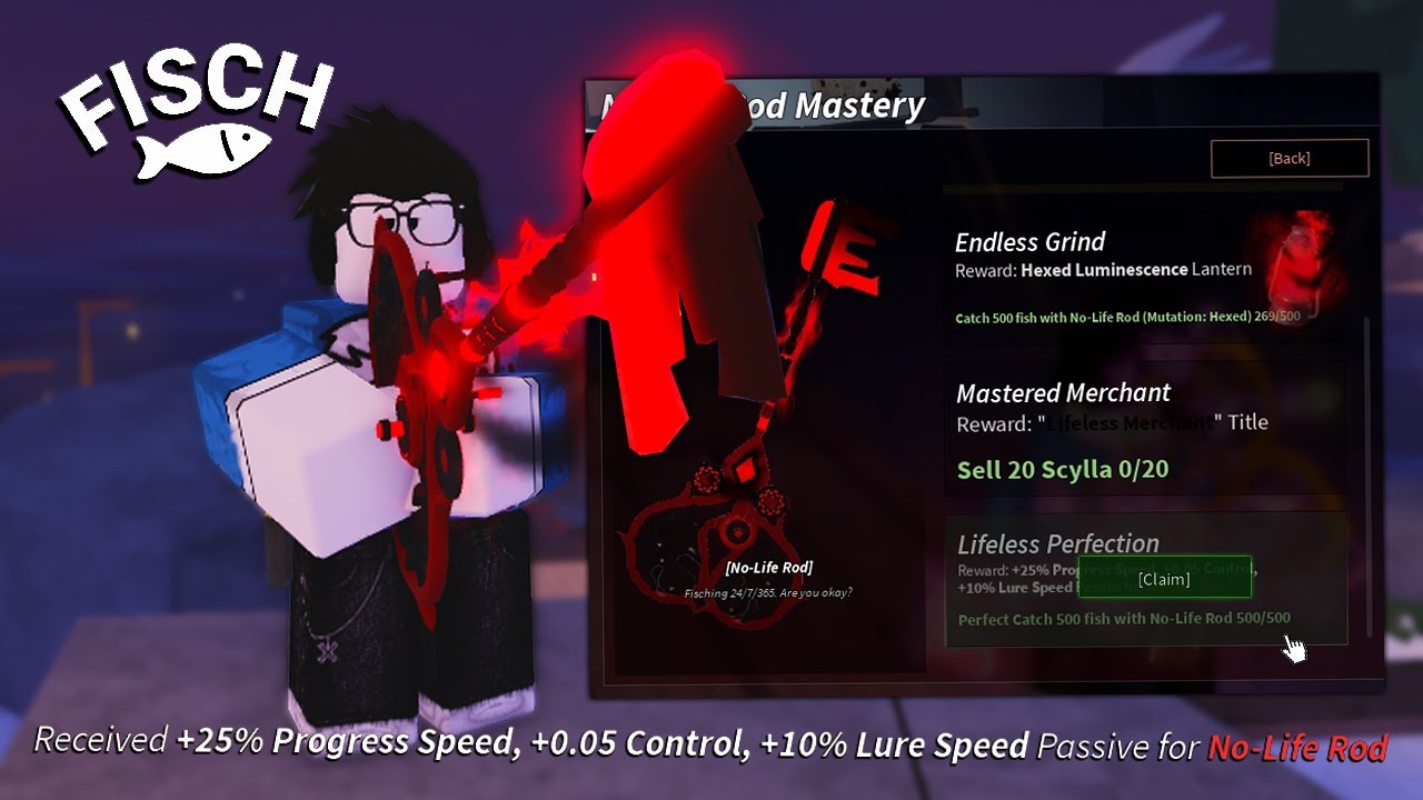 НОВАЯ ПАССИВНАЯ ОПЕРАТИВНАЯ НАВЫКАЛЬНОСТЬ ОТ NO - LIFE ROD MASTERY в Roblox FISCH!