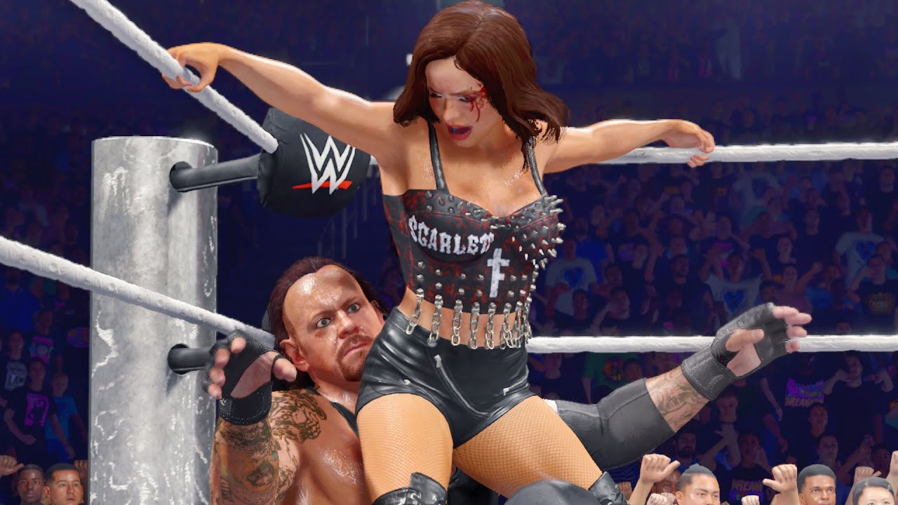 WWE 2k25: Scarlett vs Undertaker casket match, Halloween special #intergender #wrestling