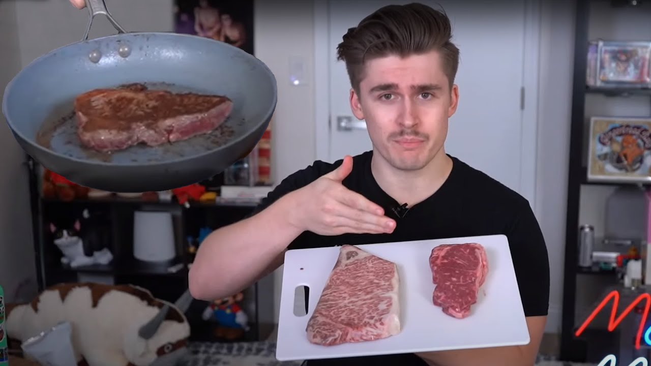 Chef ludwig cooks Wagyu steak