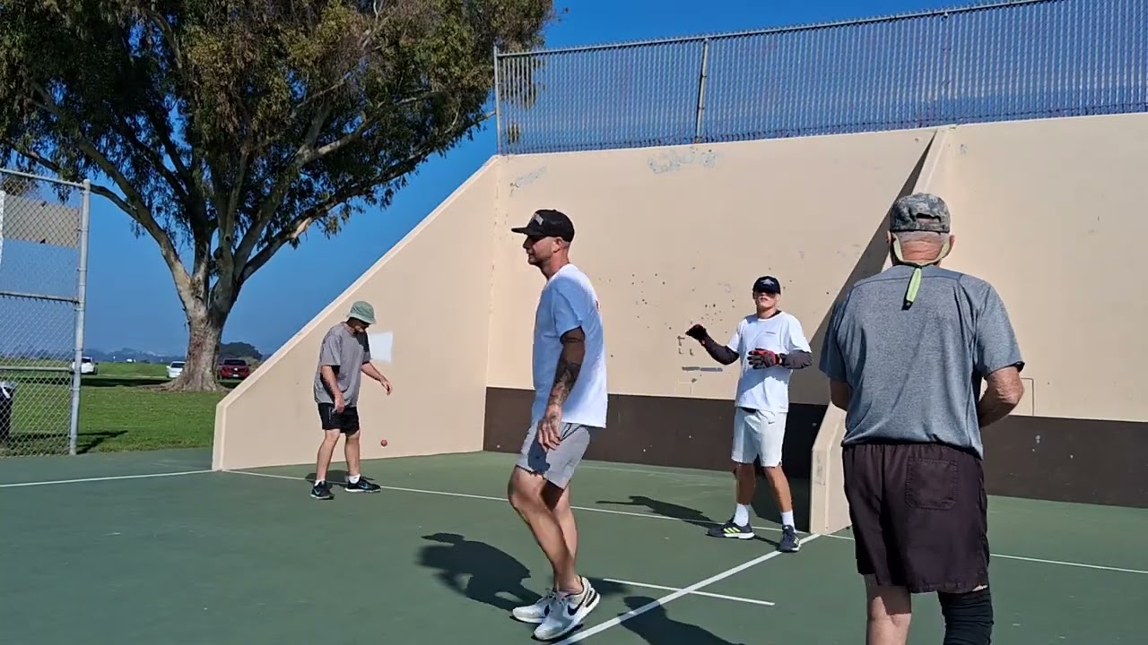 Erik and Garvin vs John and Partner 2nd game Robb Field Handball Tournament 