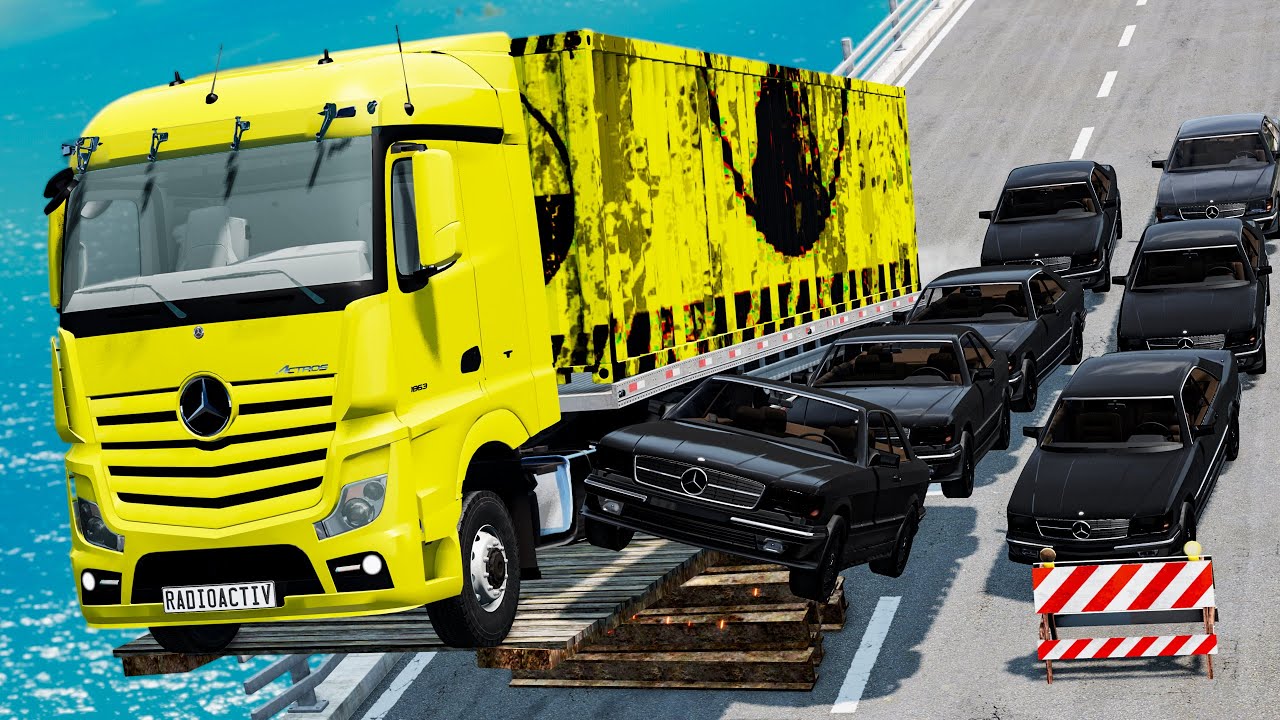 Bandits Chases vs. Truckers crashes #6 - Beamng drive
