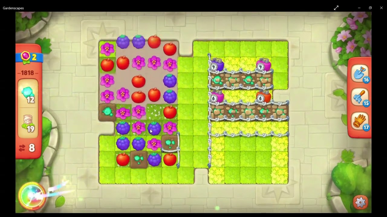 Gardenscapes Level 1818 - No Boosters (вариант 1)