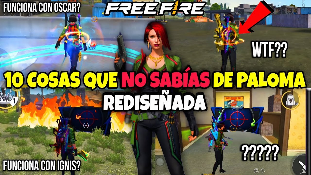 PALOMA FUNCIONA CON SKYLER? FUNCIONA CON OSCAR? 10 COSAS QUE NO SABÍAS DE PALOMA EN FREE FIRE