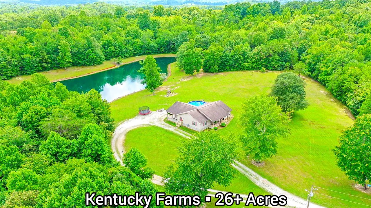Kentucky Farmhouse For Sale | 26+ Acres | Kentucky Land For Sale | Pond | Kentucky Farms #53