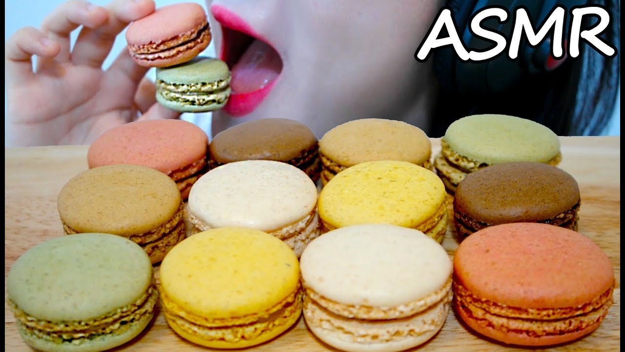 마카롱 리얼사운드 먹방 ASMR MACARON (No Talking) Eating Sounds (jane asmr)