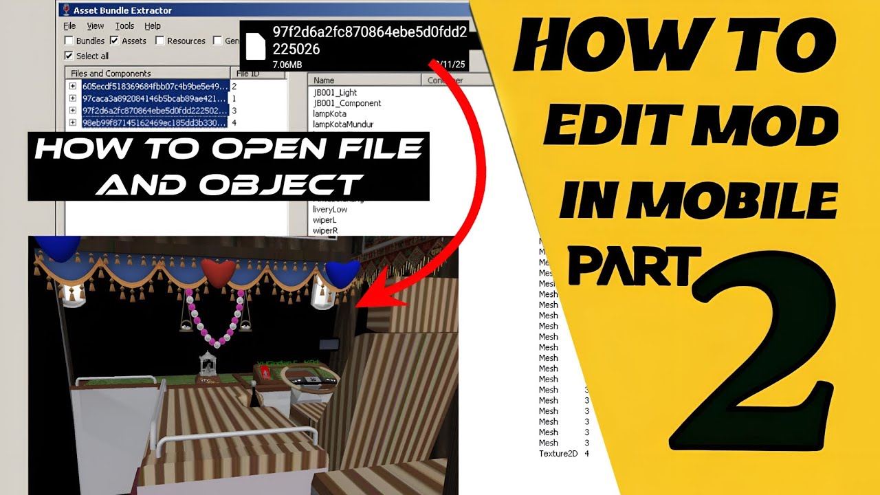 How To Edit BUSSID Mod In Mobile 📱 | File & Object Open | Part 2#viralvideo 