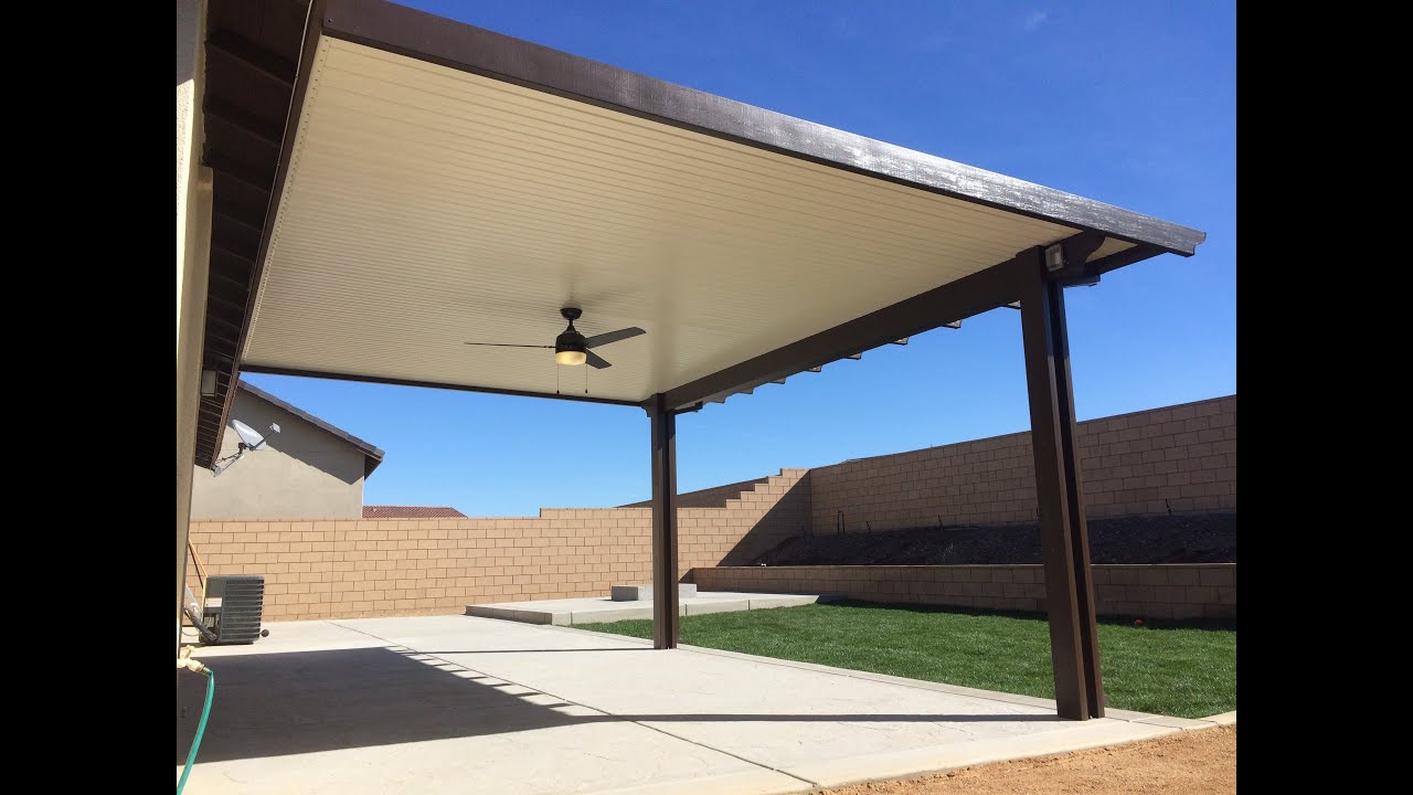 Aluminum patio cover installation - Start to Finish